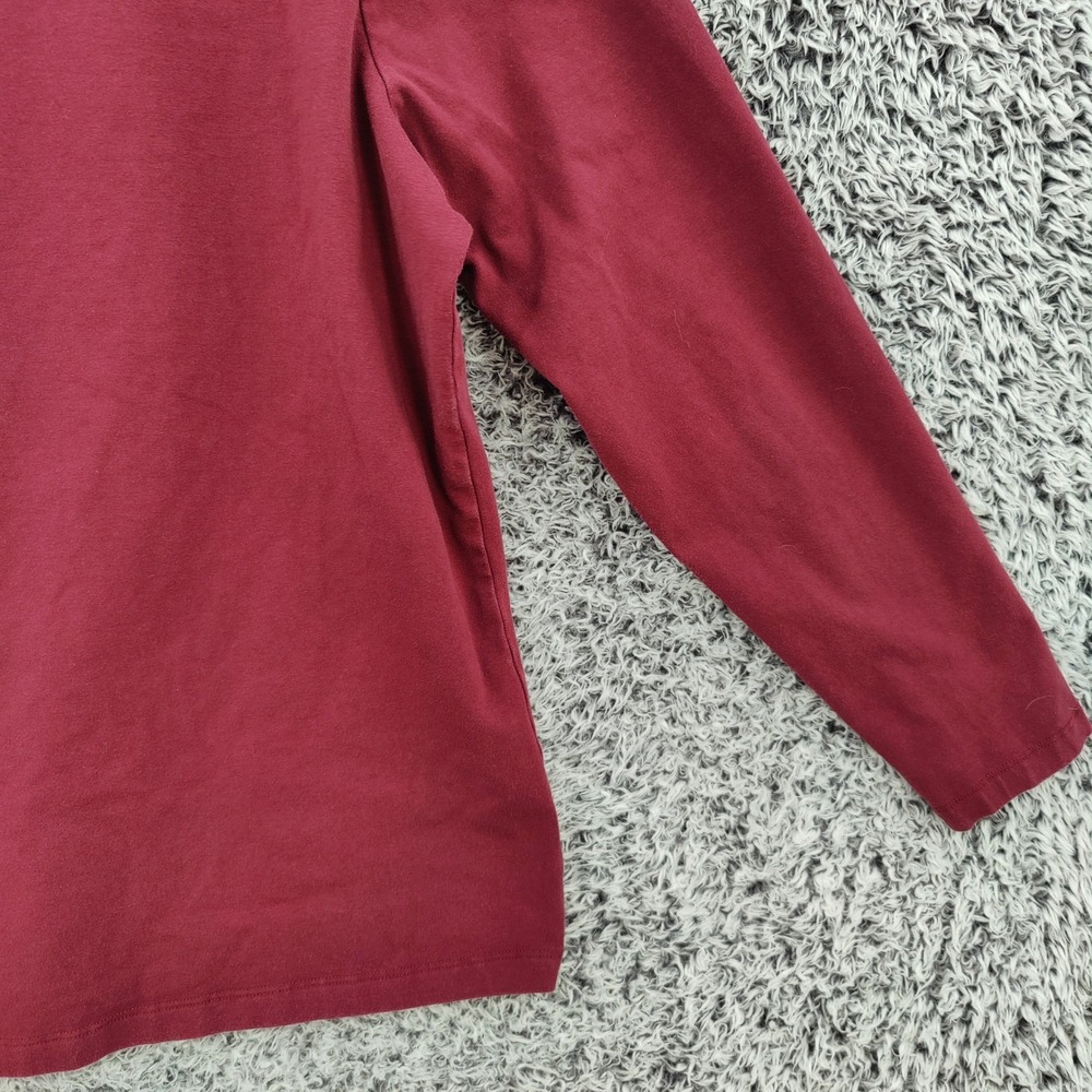 Harley-Davidson Womens Biker Rocker Top 1W Maroon Studded Logo Long Sleeve Tee - Picture 13 of 16